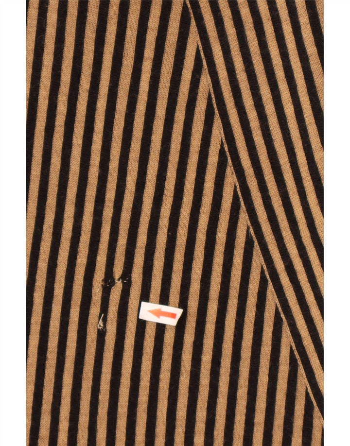 Scialle da donna Fendi IT 42 Designer in lana merino a righe beige medio