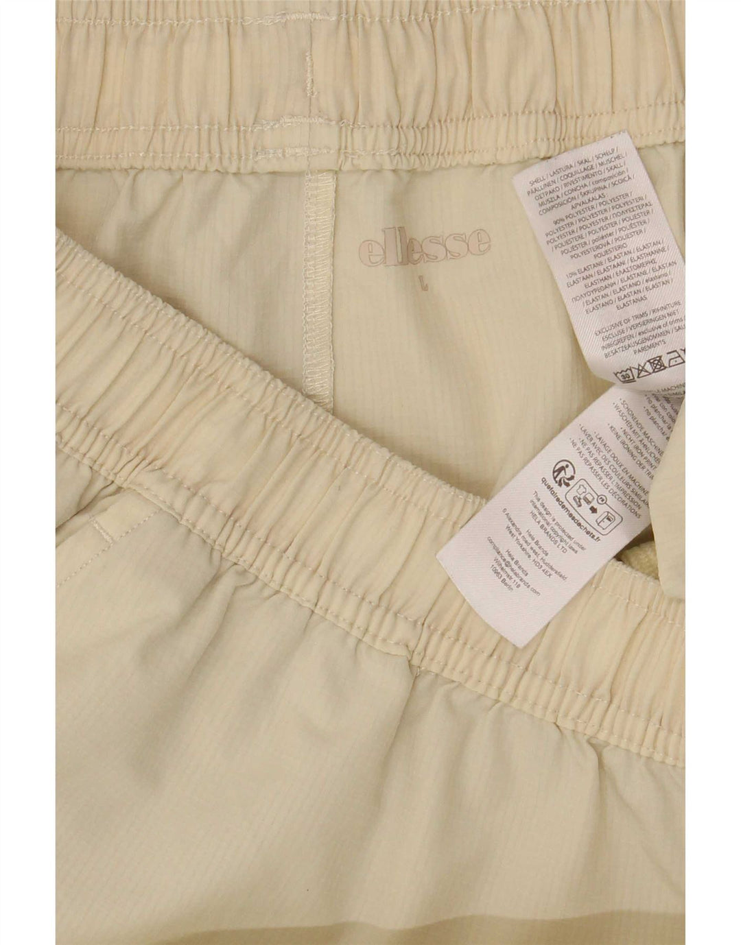Pantaloncini sportivi da uomo Ellesse grandi in poliestere beige