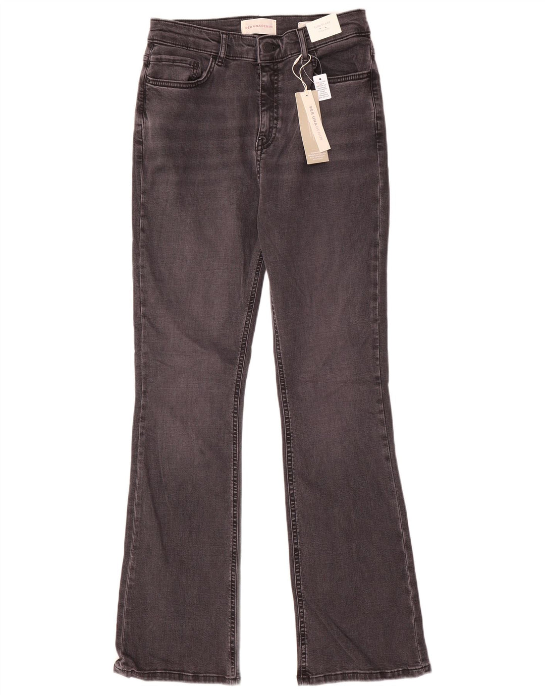 Jeans svasati a vita alta da donna Marks & Spencer UK 12 medio W28 L30 grigio