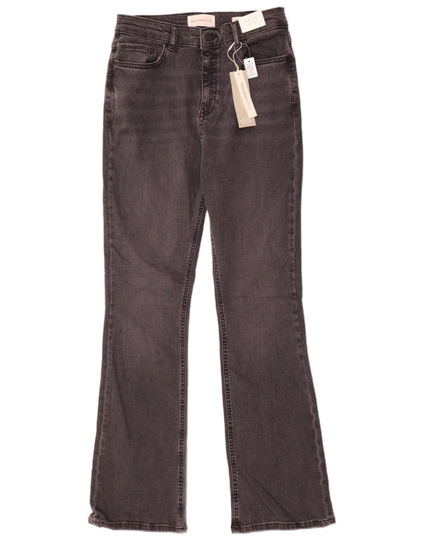 Jeans svasati a vita alta da donna Marks & Spencer UK 12 medio W28 L30 grigio