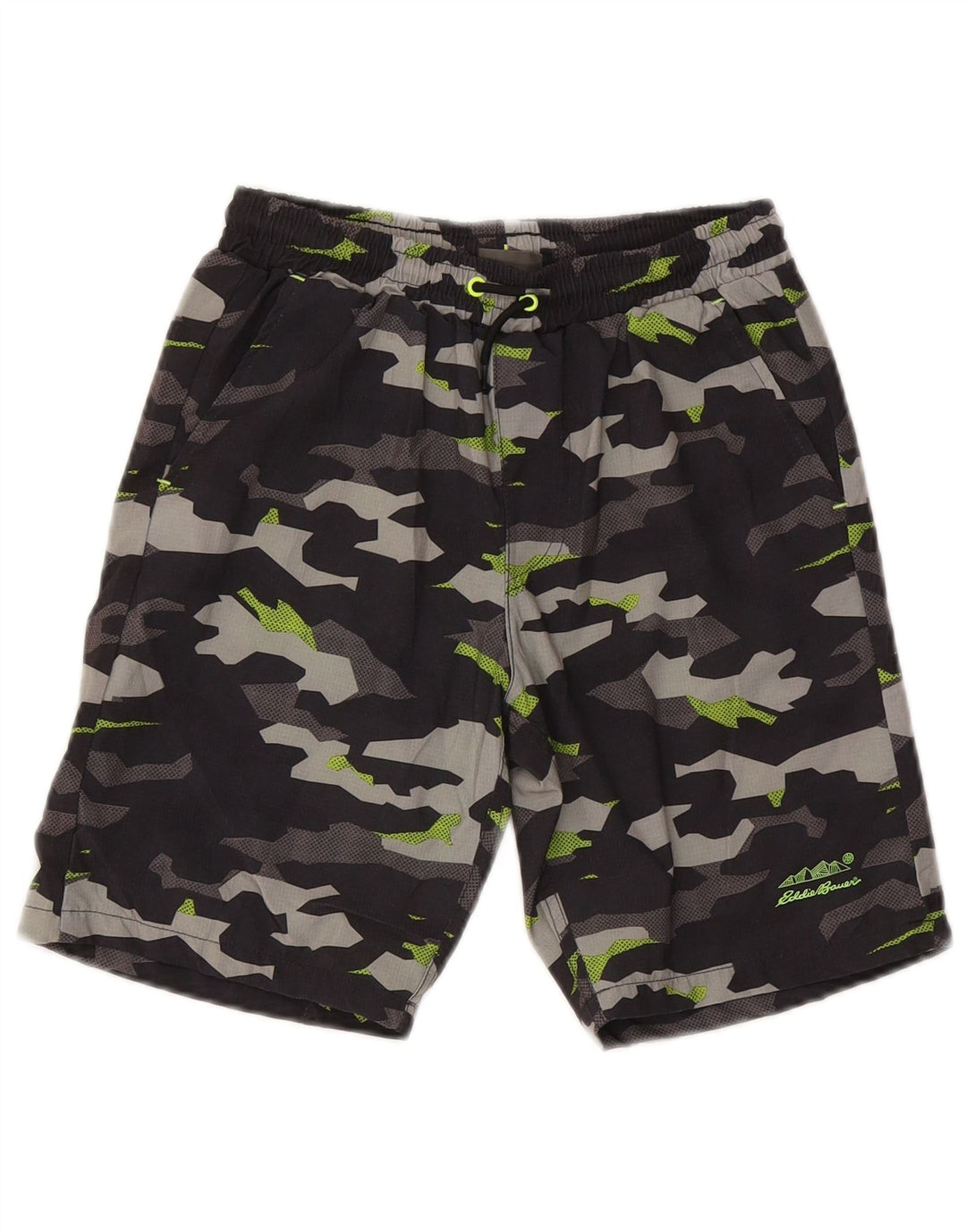 Pantaloncini da bagno per ragazzi Eddie Bauer 10-11 anni mimetici neri medi
