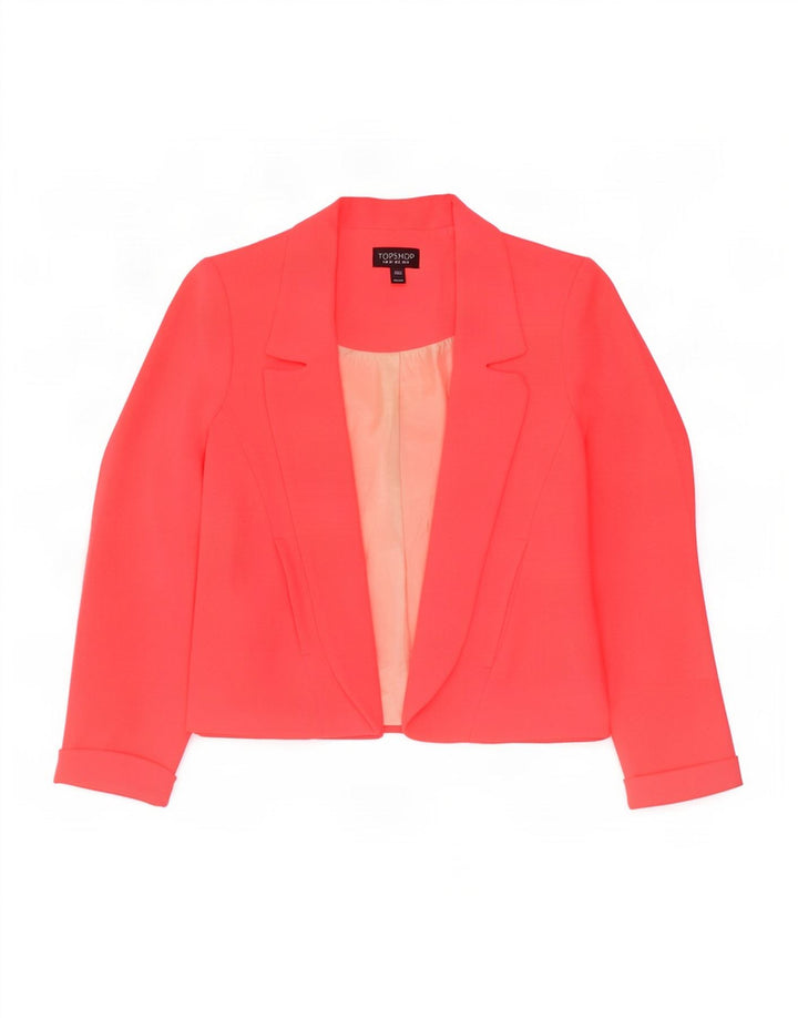 Giacca blazer aperta da donna Topshop Crop UK 6 XS poliestere rosa