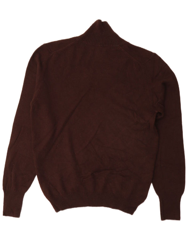 Maglione da uomo Fred Perry con collo a scialle, grande lana d'agnello marrone