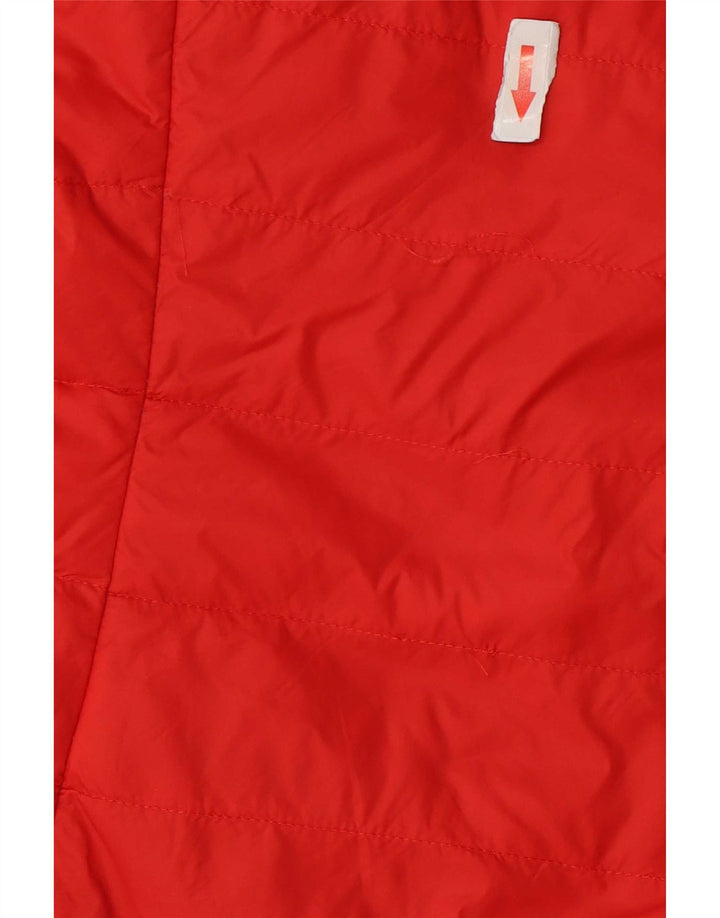Gilet imbottito con cappuccio da donna Marks & Spencer UK 12 rosso medio in poliammide