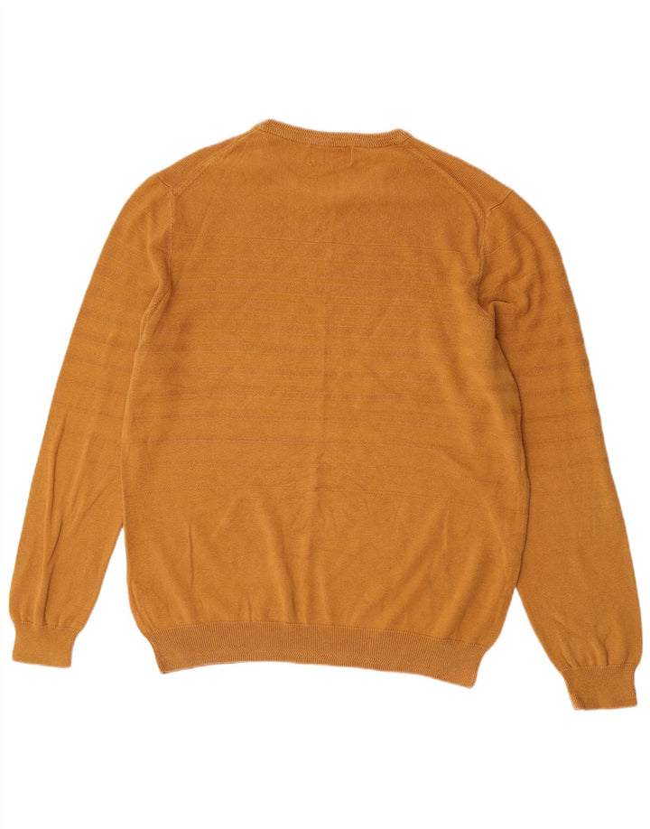 Maglione maglione girocollo da uomo Marks & Spencer blu Harbour grande oro