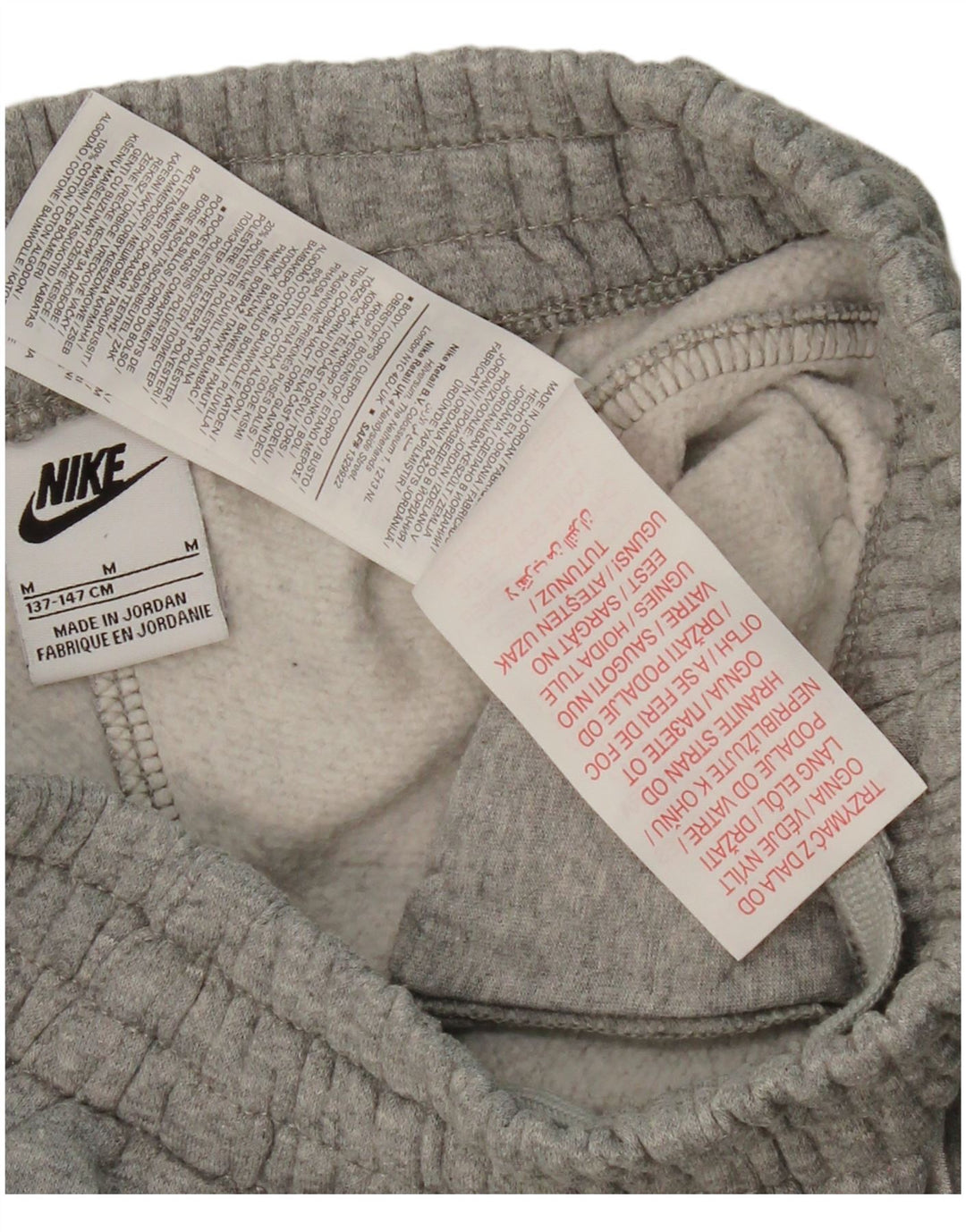 NIKE Boys Tracksuit Trousers Joggers 10-11 Years Medium Grey Flecked
