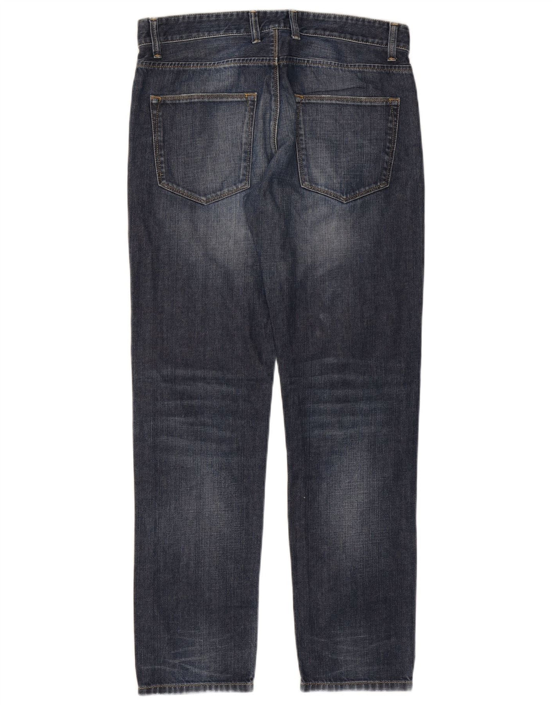 Jeans dritti da donna BENETTON W32 L30 cotone blu navy