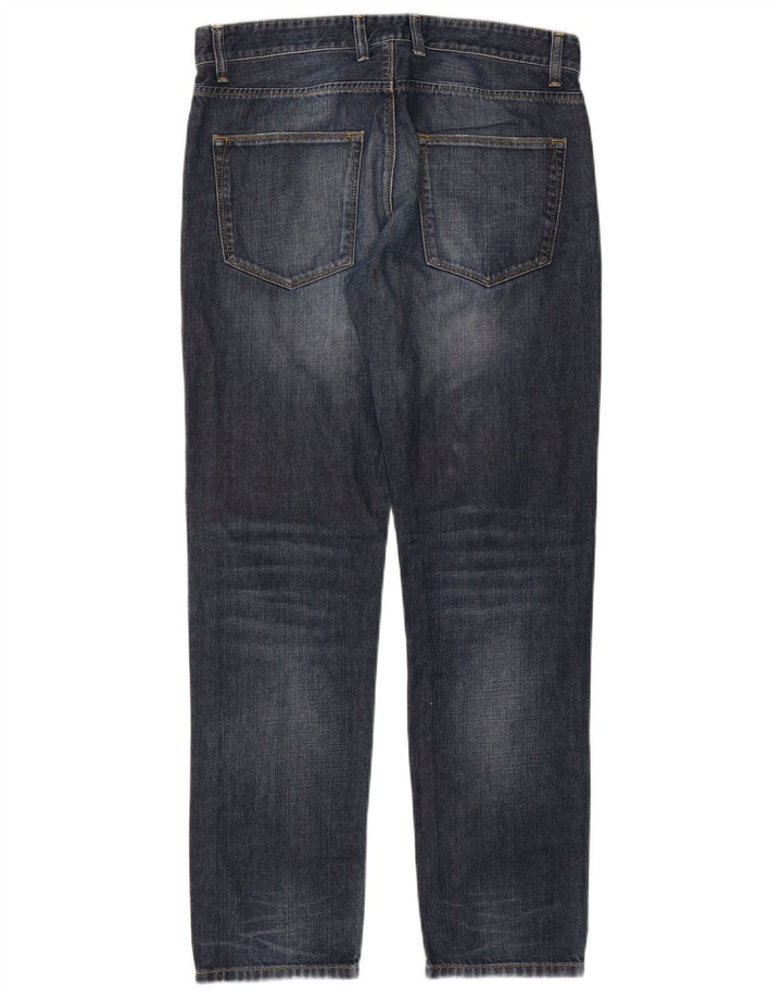 Jeans dritti da donna BENETTON W32 L30 cotone blu navy