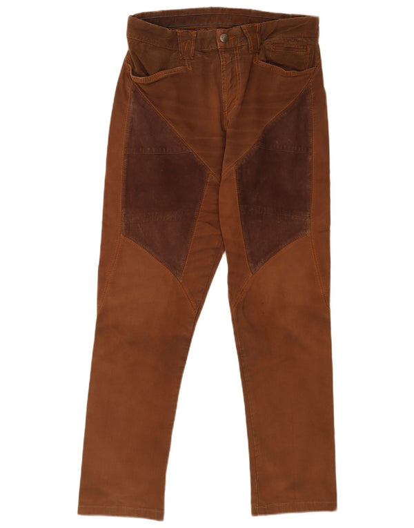 9.2 di Carlo Chionna Pantaloni casual da uomo W32 L29 Cotone color block marrone