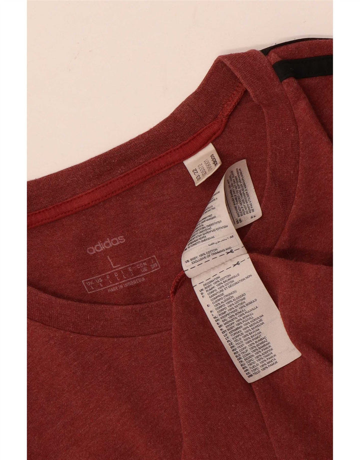 T-shirt da uomo Adidas Top Large rossa in cotone