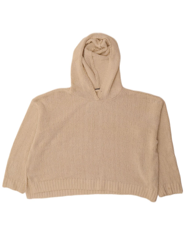 Maglione oversize con cappuccio da donna Roxy UK 16 Large in poliestere bianco sporco