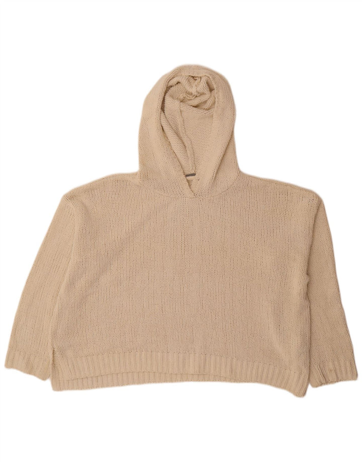Maglione oversize con cappuccio da donna Roxy UK 16 Large in poliestere bianco sporco