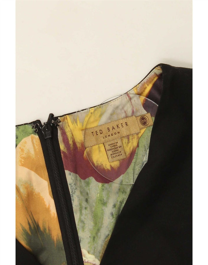 Abito tubino da donna Ted Baker taglia 2 piccolo nero
