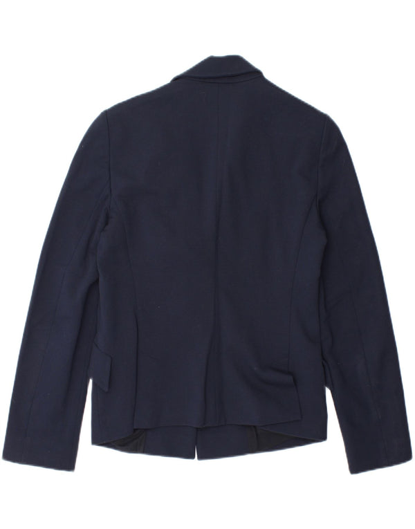 Giacca blazer da donna a 1 bottone Emporio Armani UK 10 piccola blu navy