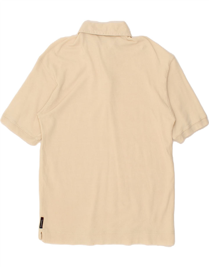 THINK PINK Mens Polo Shirt Small Beige Vintage Think Pink and Second-Hand Think Pink from Messina Hembry 