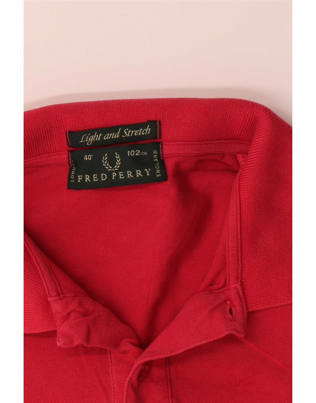 Polo da uomo Fred Perry in cotone rosso medio