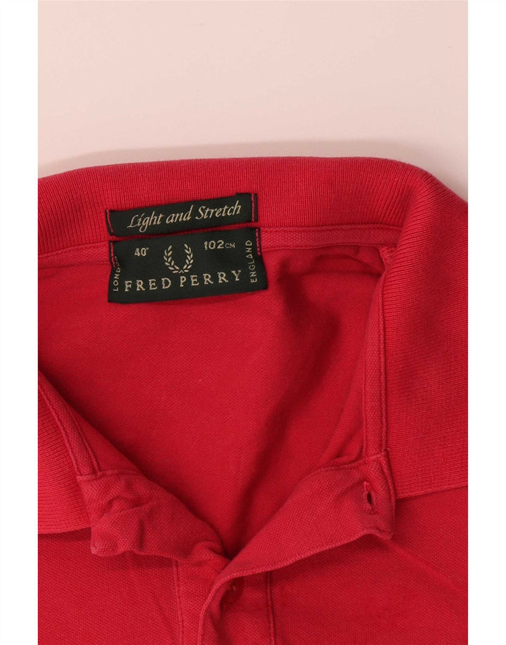 Polo da uomo Fred Perry in cotone rosso medio