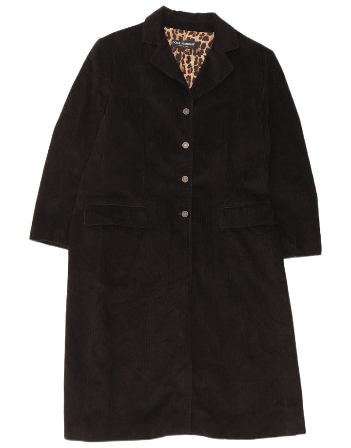 Cappotto in velluto a coste da donna Dolce & Gabbana IT 44 cotone nero medio classico