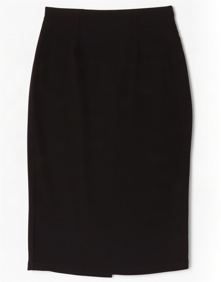 Gonna longuette da donna Marks & Spencer UK 10 piccola W30 viscosa nera