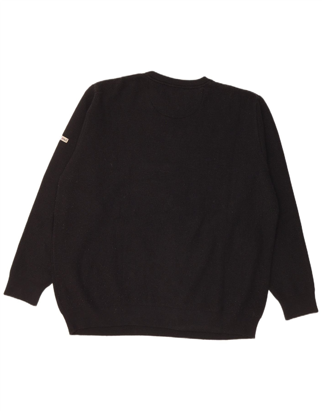 NORTH POLE Maglione maglione girocollo da uomo 2XL lana nera