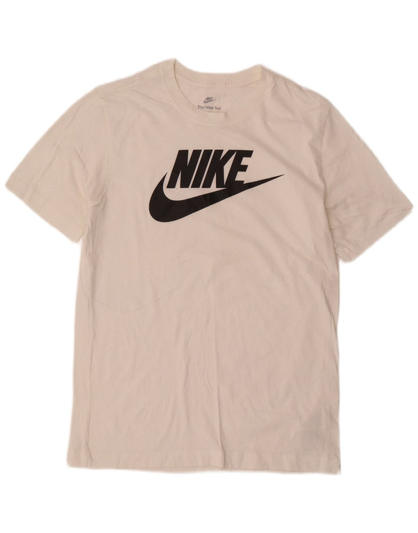 T-shirt grafica da uomo Nike Top in cotone bianco medio