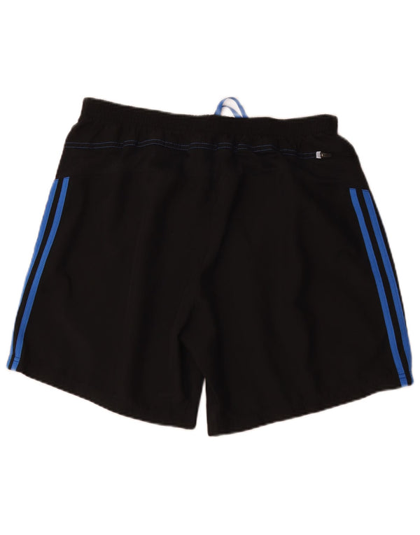 Pantaloncini sportivi Adidas Climalite da uomo, grandi, in poliestere color block nero