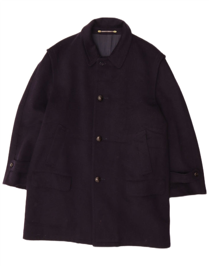 Cappotto Pischl da uomo Schneiders UK 42 XL lana blu navy