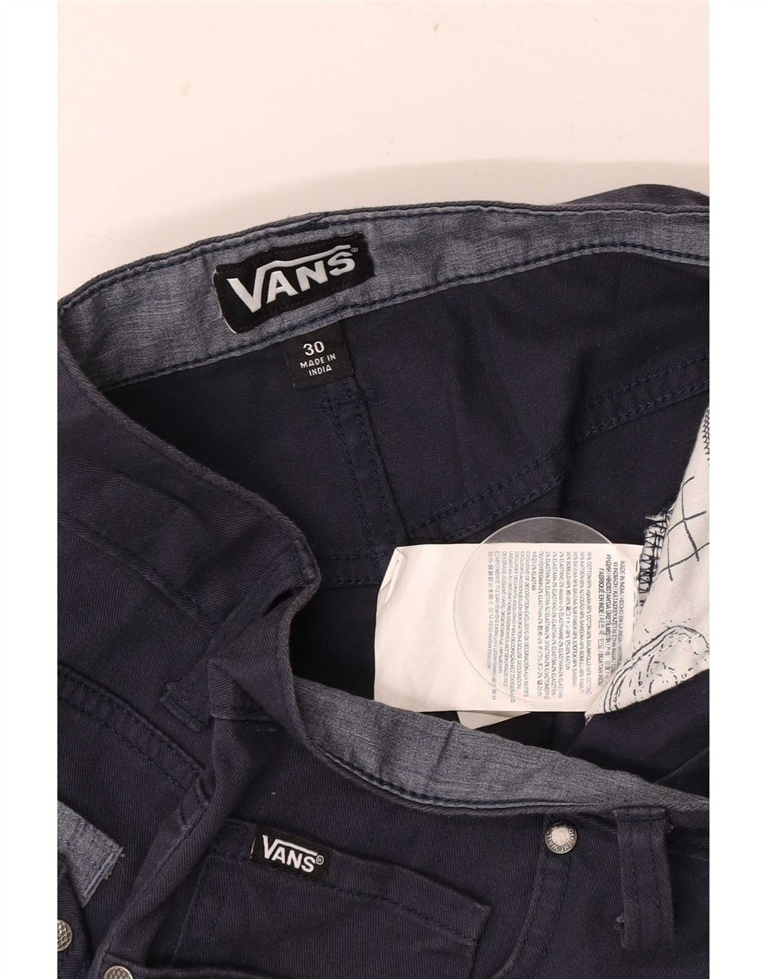 Pantaloncini casual da uomo Vans W30 cotone blu navy medio