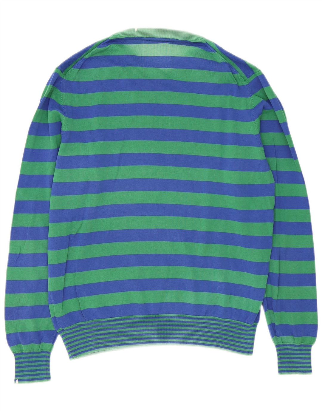 Maglione maglione girocollo da uomo Sun68 grande cotone a righe blu