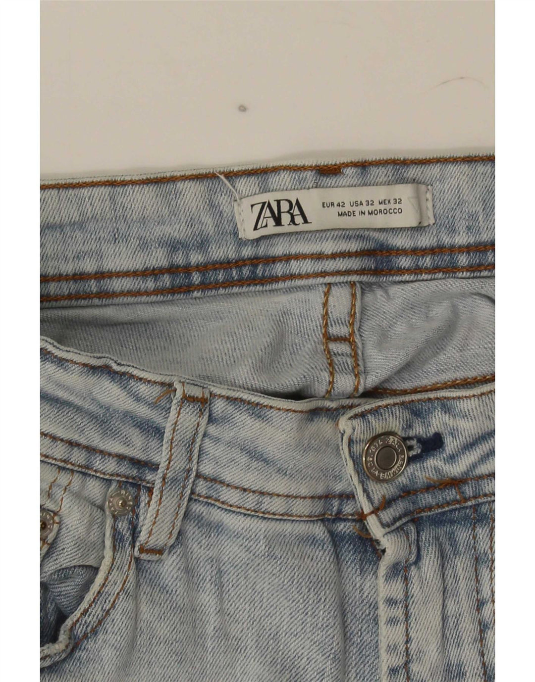 Jeans slim da uomo Zara EU 42 Large W32 L29 Blu
