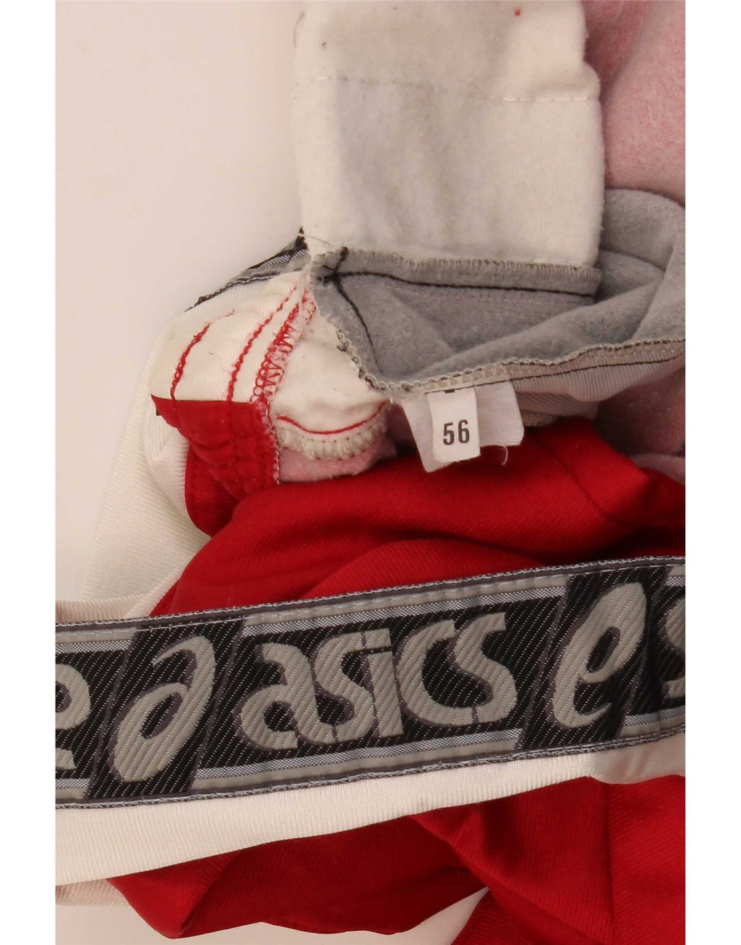 Pantaloni da tuta con grafica Asics da uomo IT 56 XL Rosso Colourblock in poliammide