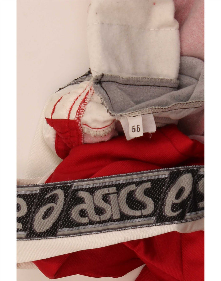 Pantaloni da tuta con grafica Asics da uomo IT 56 XL Rosso Colourblock in poliammide