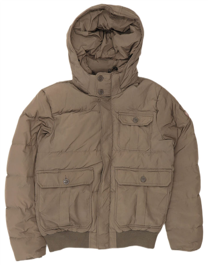 Giacca imbottita con cappuccio da uomo Woolrich UK 36 Small Khaki