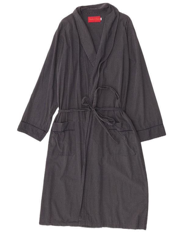 Debenhams Abito da donna a maniche lunghe a vestaglia UK 14 Medio Blu navy maculato