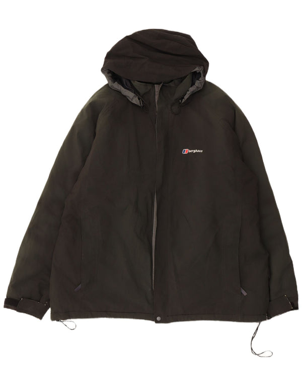 Giacca a vento con cappuccio da uomo Berghaus UK 44 2XL poliestere verde