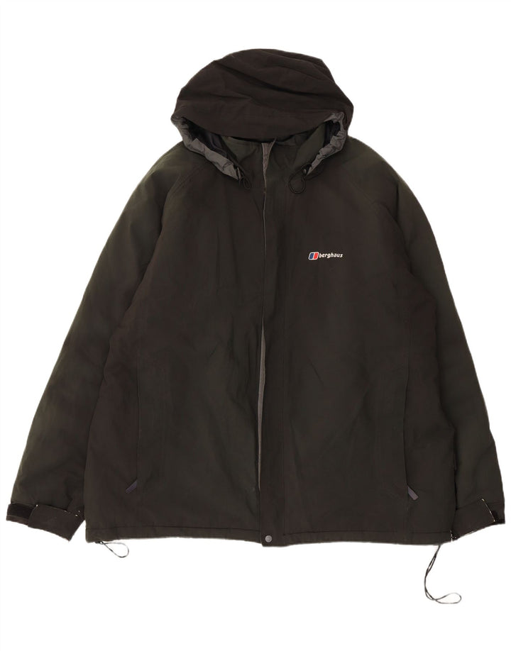 Giacca a vento con cappuccio da uomo Berghaus UK 44 2XL poliestere verde
