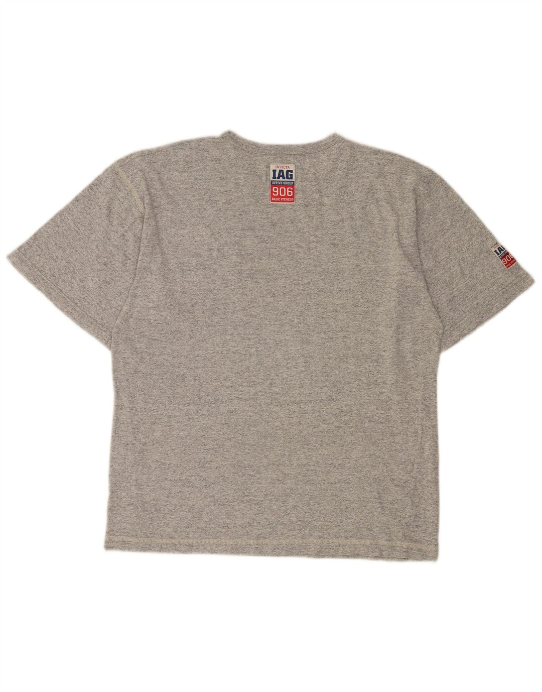 T-shirt grafica da uomo Invicta Top in cotone chiazzato grigio piccolo