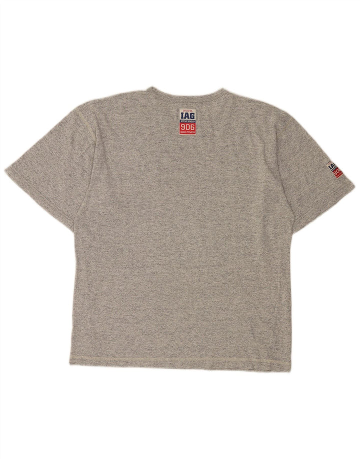 T-shirt grafica da uomo Invicta Top in cotone chiazzato grigio piccolo