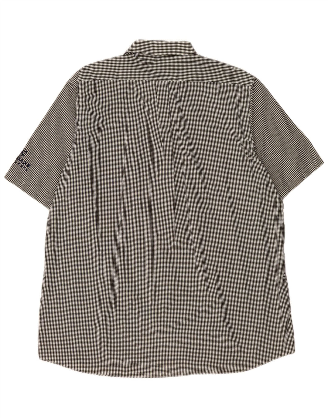 PRINGLE Camicia a maniche corte da uomo XL in cotone a quadretti nero