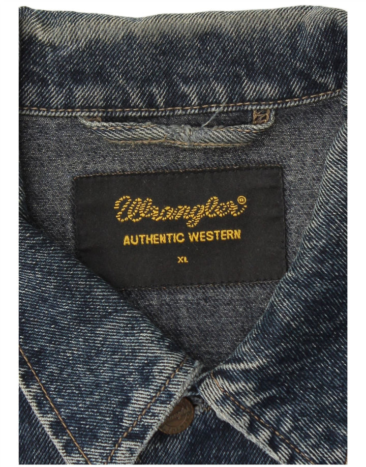 Giacca di jeans da uomo Wrangler UK 42 XL cotone blu