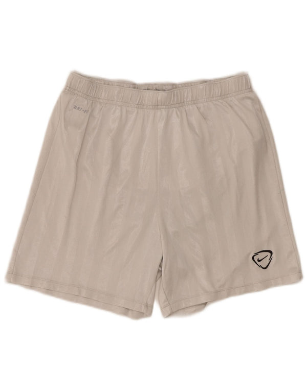 Pantaloncini sportivi Nike Dri Fit da uomo in poliestere a righe bianche medie