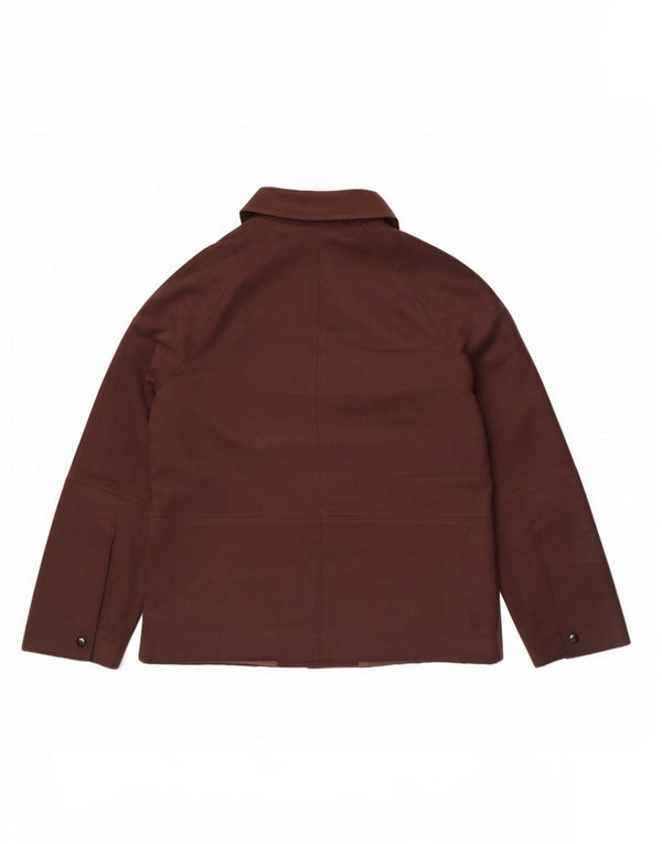 Giacca blazer a 4 bottoni Marks & Spencer da donna UK 10 piccola poliestere marrone