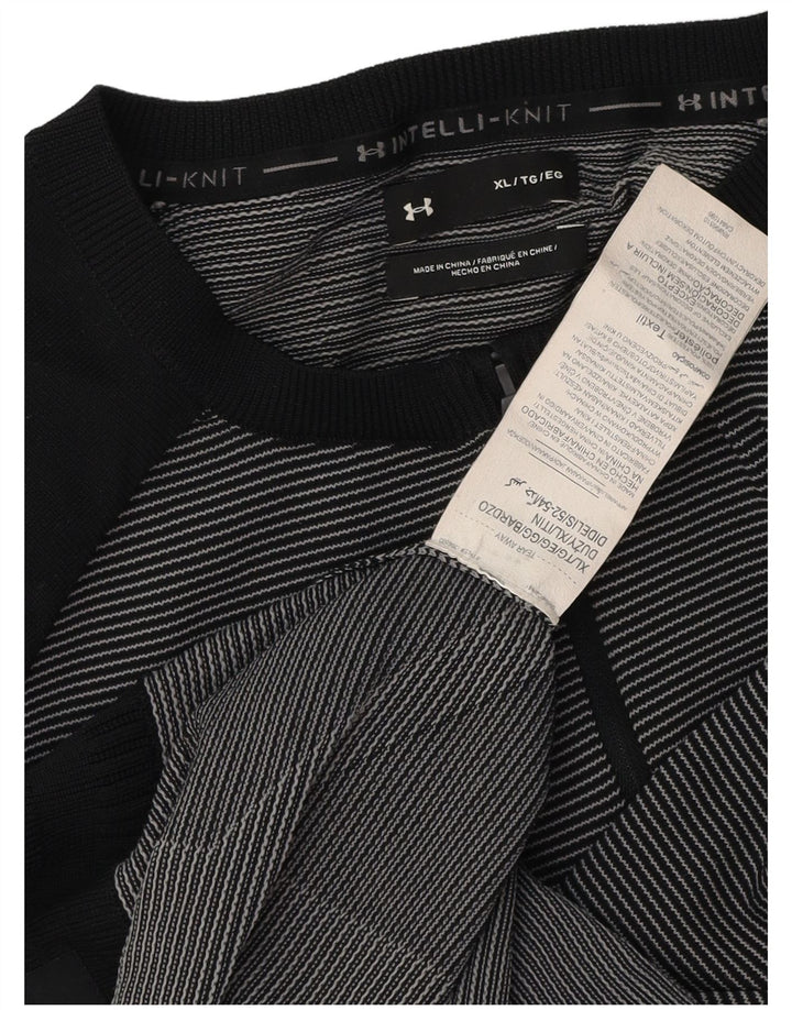 Maglietta da uomo UNDER ARMOUR XL XL poliestere gessato nero