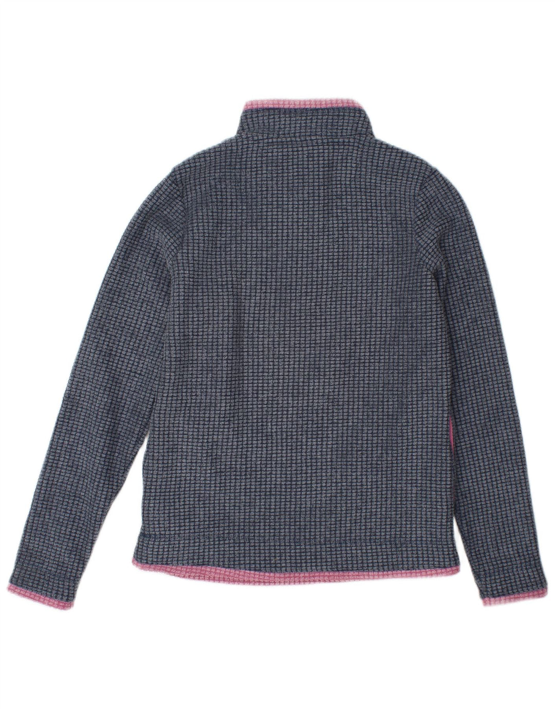 Maglione in pile da donna con collo con zip Weird Fish UK 8 piccolo poliestere blu