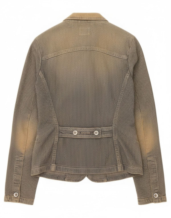 Giacca blazer a 3 bottoni da donna Calvin Klein Jeans UK 10 piccola blu