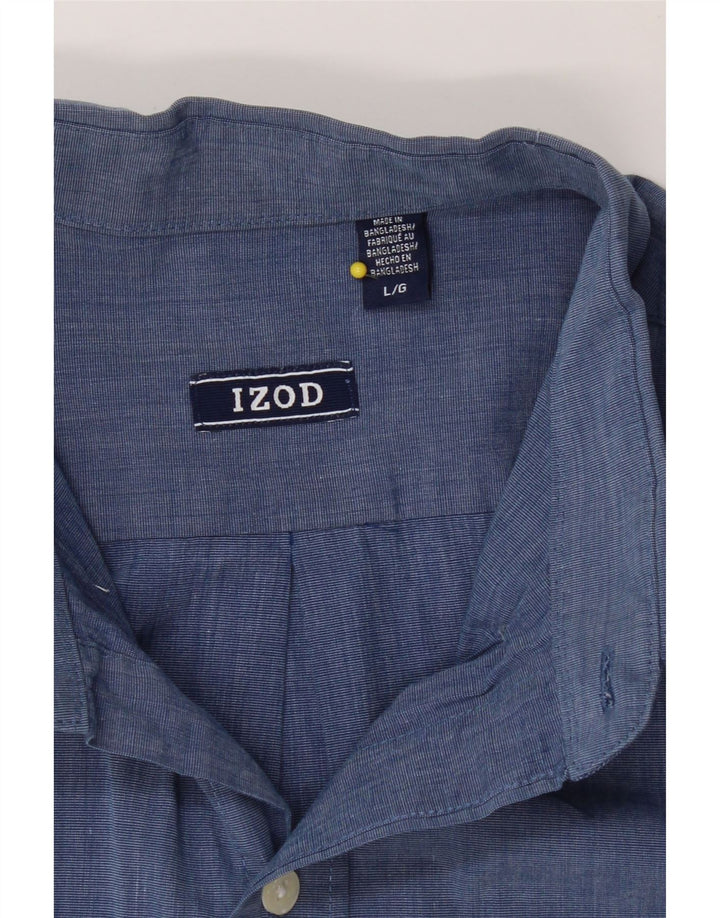 IZOD Mens Shirt Large Blue Cotton Vintage Izod and Second-Hand Izod from Messina Hembry 