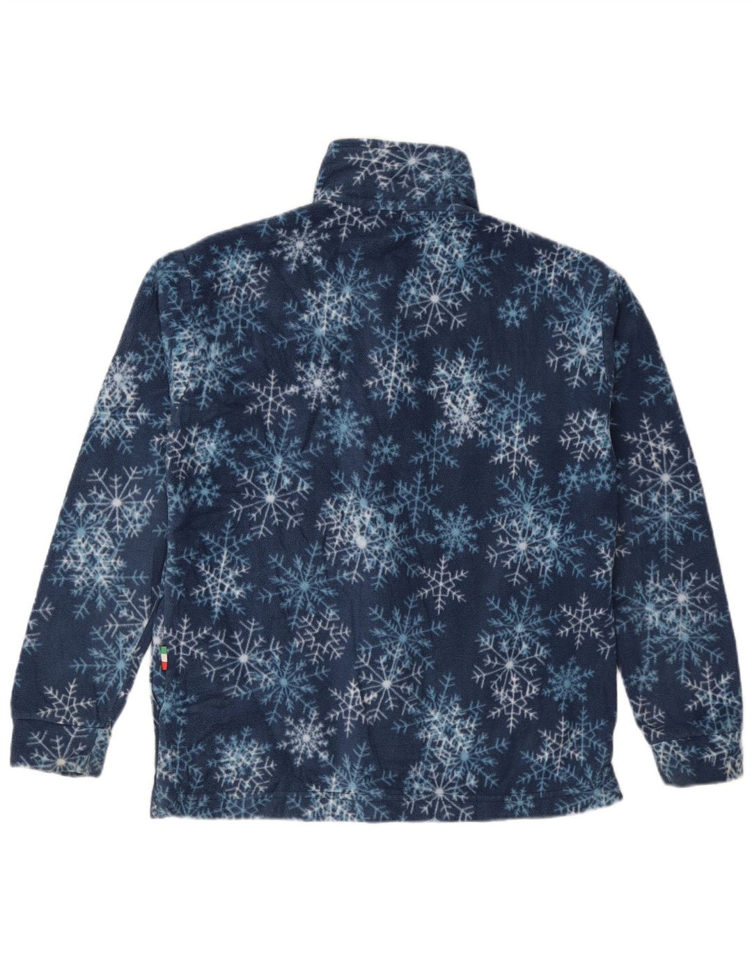 Giacca in pile da donna VINTAGE UK 20 2XL Poliestere Fair Isle blu navy