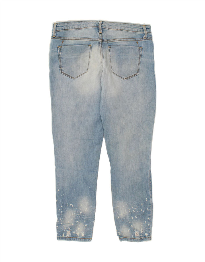 MOSSIMO Womens Mid Rise Crop Jegging Jeans US 8 Medium W29 L24 Blue Cotton Vintage Mossimo and Second-Hand Mossimo from Messina Hembry 