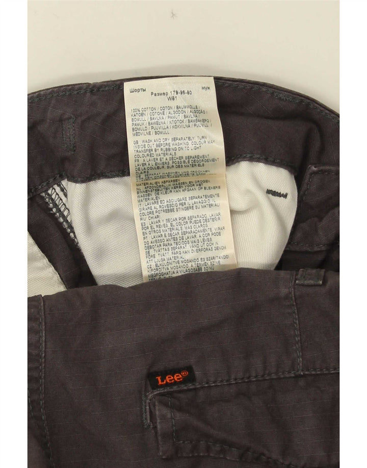 Pantaloncini cargo da uomo Lee W32 in cotone grigio medio
