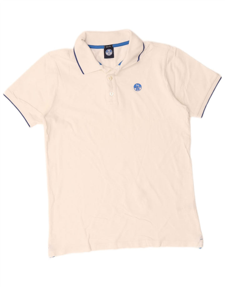 Polo slim fit da uomo North Sails piccola in cotone bianco